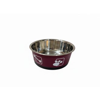   Csúszásgátló rozsdamentes acél kutyatál 800 ml (több féle színben)