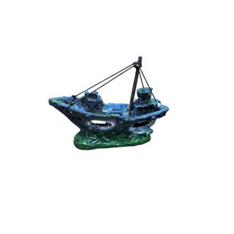 Hajóroncs 10x5x6cm (műanyag)