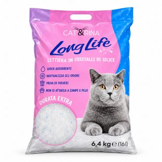 CAT CAT+RINA LongLife szilikagél macskaalom ( 6, 4kg 16l )